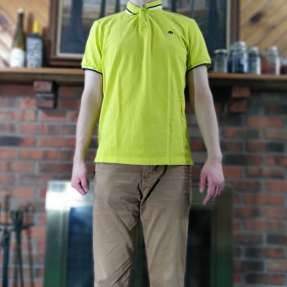 AEROPOSTALE Yellow A87 Uniform Rugby Polo